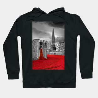 Tower of London Red Poppies Hoodie